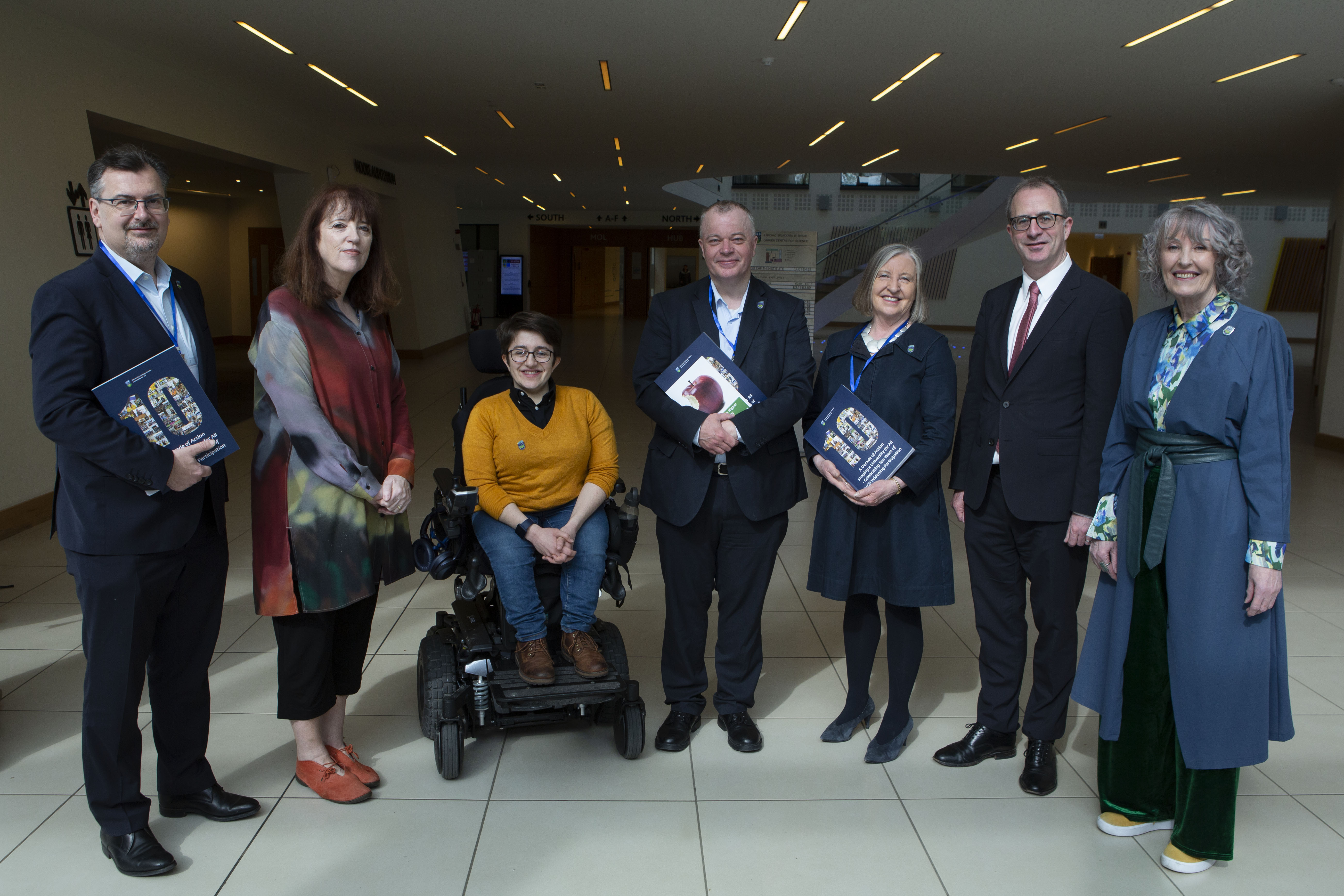 Colin Scott, Bairbre Fleming, Amy Hassett, John Brannigan, Barbara Dooley, Jim Breslin and Anna Kelly standing beside eachother